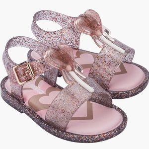 Kids' Mini Mar Jelly Pop Pink Glitter Sandal Size 8